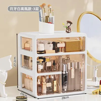 Cosmetic storage box desktop premium lipstick mask storage rack skincare products acrylic storage box drawer type - 10