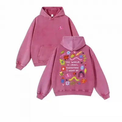 Y2 Schweres Kapuzensweatshirt, 3D-Digitaldruck Insekten-Graffiti, Luftschicht