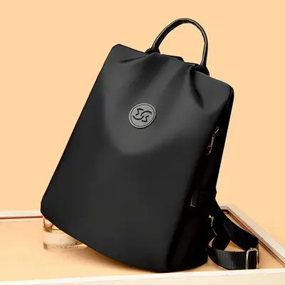 Large-Capacity Nylon Backpack with Laptop Compartment for School and Daily Use - 4