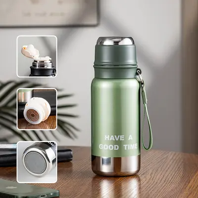316 Student Insulated Cup with Dual Lid and Tea Infuser - 10