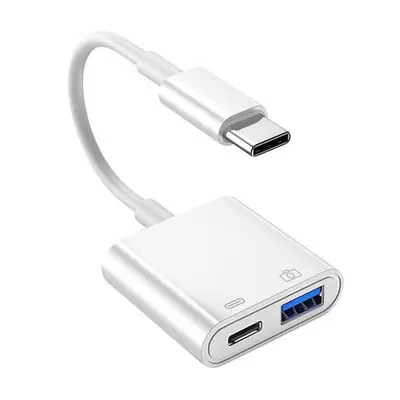 2-in-1 OTG adapter, Type-C, USB, universal, mobile phone and tablet compatible