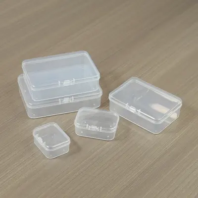Şeffaf PP dikdörtgen tam boş kutu kartvizit banka kartı toz geçirmez saklama kutusu sabun gevreği balmumu parçacıkları plastik ambalaj kutusu - 3