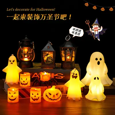 Halloween Handheld Pumpkin LED Candle Lantern, Party Decoration
