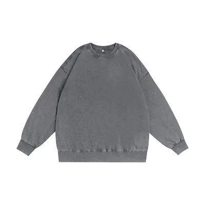 360G Terry Loop Washed Distressed Oversize Hoodie for Men - 9