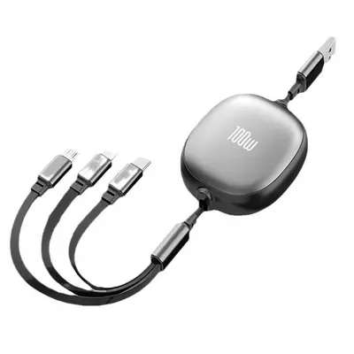 1'den 3'e çekilebilir hızlı şarj kablosu 3'ü 1 arada, USB uyumlu