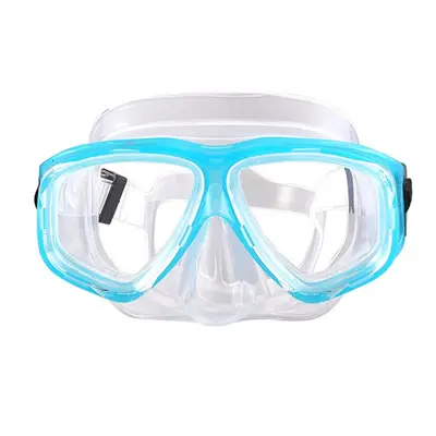 Silicone Swim Goggles and Tempered Glass Diving Mask for Adults