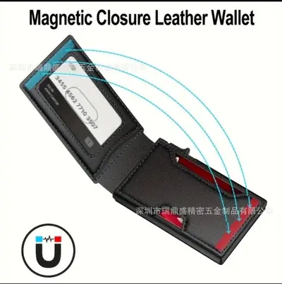 Carbon Fiber Men's Wallet, Bi-Fold, Magnetic RFID Blocking