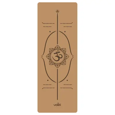 Cork Yoga Mat, Thick Natural Rubber, Wide, Laser-Engraved Logo Option - 12