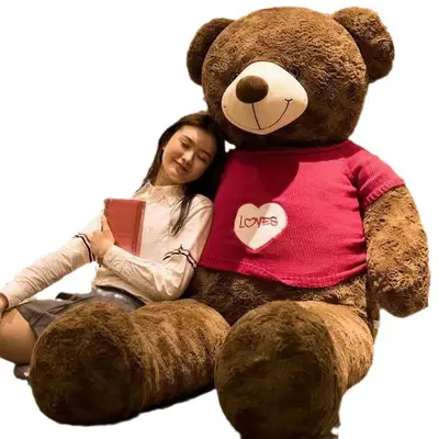 Büyük boy oyuncak ayı peluş oyuncak bebek uyku yastığı yatak panda bebek kucaklama ayı kız
