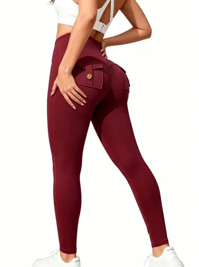 Spandex Yoga Leggings, Quick-Dry, High-Stretch, Butt-Lifting - 13