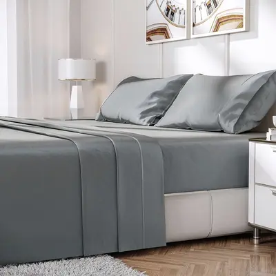 Plain White Brushed Home Textile 4-Piece Set, 90g - 7