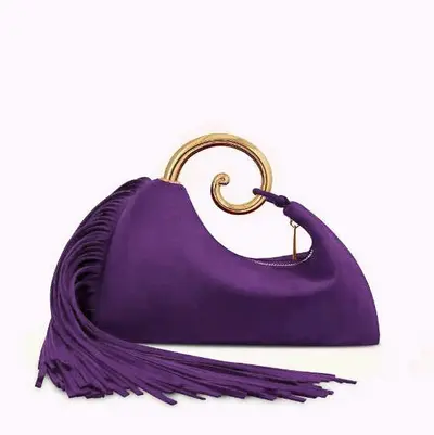 2025 Autumn Winter Tassel Suede-Look Evening Clutch Handbag - 8
