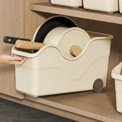 Küchen-Aufbewahrungsbox mit Rädern, Kunststoff