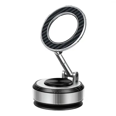 Magnetic Rotating Foldable Car Phone Holder with Vacuum Suction Cup - 12