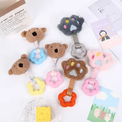 TPR Rubber Plush Dog Toy, Bite-Resistant Chew Toy