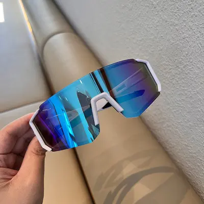Square Sunglasses for Men with Large Faces, Windproof Cycling Glasses - 7