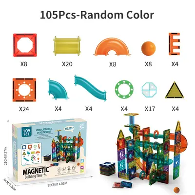 Magnetic Rods and Magnet Block Set, Early Education Toy for Children - 12