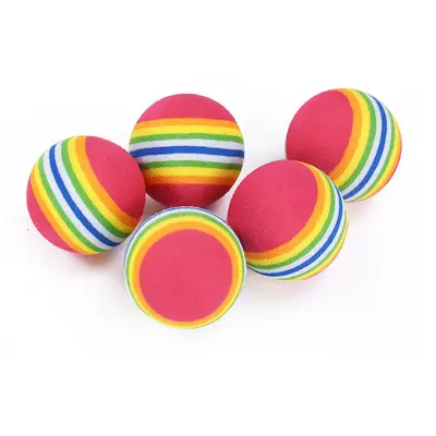 Regenbogen-Katzenball, elastisch, lautlos, kaubeständig - 6