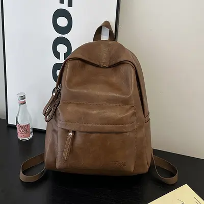 Retro Minimalist Large-Capacity Laptop Backpack, Versatile for Daily and Commuting - 10
