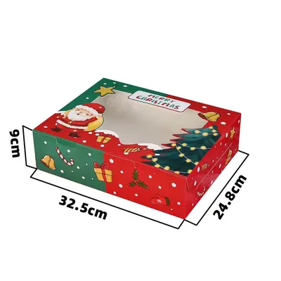 Weihnachts-Kuchenverpackungsbox für Muffins, 4, 6 oder 12 Stück - 13