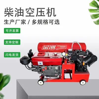 Diesel Mobile Air Compressor with Automatic Control for Tire Repair, Dual Tank - 5