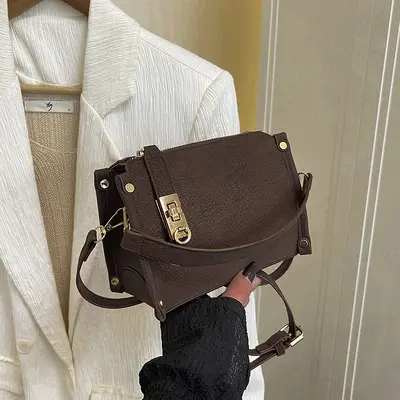 Retro Minimalist Small Square Women's Shoulder Crossbody Bag - 9