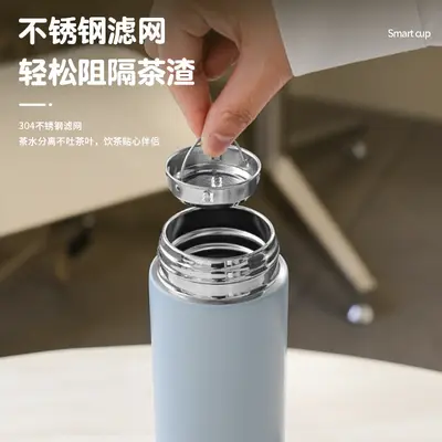304 paslanmaz çelik akıllı sıcaklık göstergeli termos 500 ml - 4