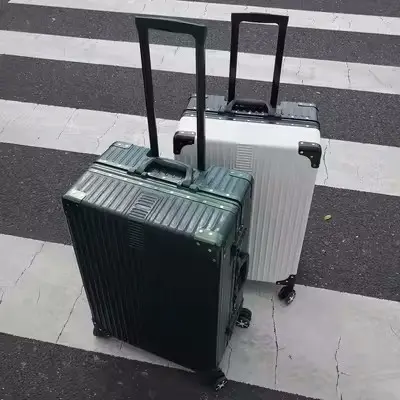 Retro Aluminium-Frame Trolley Suitcase Set, 20/24/28 Inch, Combination Lock - 4
