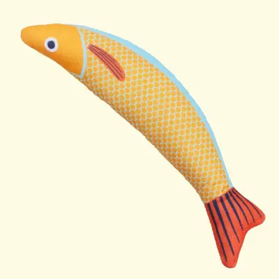 Catnip Fish-Shaped Cat Toy with Chew Training and Teaser Wand - 12