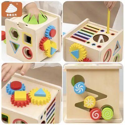 Montessori 8-in-1 Shape and Color Matching Sorting Box, Early Education Toy - 5