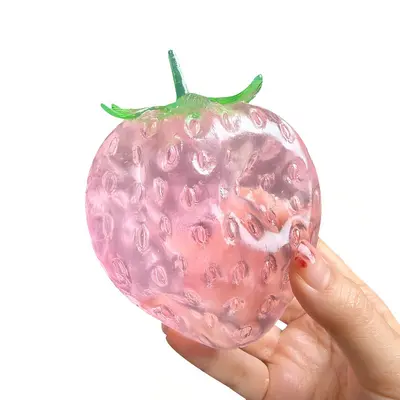 Erdbeer-Stressball, Handgemacht, Langsam Rückstellend, Formbar