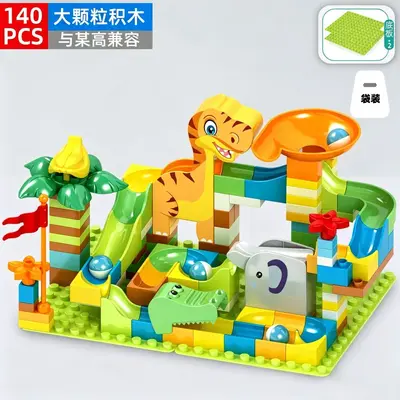 LEGO-Compatible Ball Run Building Blocks with Slide, Ages 3-6 Educational Toy - 11