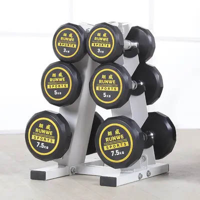 Langwei dumbbell rack home male dumbbell small bracket storage gym commercial professional dumbbell rack set - 3