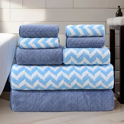 Coral fleece towel set absorbent bath towels - 5