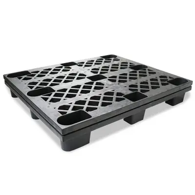 Black Plastic Pallet, Hardened Acrylic, Single-Use Shipping Pallet