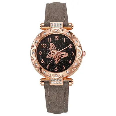Cross-border new fashion watch women's fashion simple butterfly quartz belt electronic watch wholesale direct sales - 8