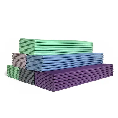 Dış Ticaret TPE 12 Katlı Çift Yüzlü Katlanır Yoga Matı Taşınabilir Öğrenci Şekerleme Matı Ev Kullanımı Kaymaz Fitness Matı - 6