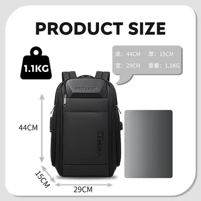Neuer hochwertiger Business-Rucksack für Herren wasserdichter Rucksack große Kapazität Business-Reise multifunktional Passwort Diebstahlschutz Laptop-Tasche - 8