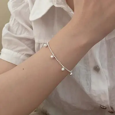 Damen-Armband aus 925er Silber mit Perlen, Luxus - 11