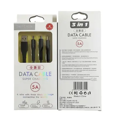 One to Three Data Cables 66W Fast Charging Original Charger Multifunctional for Apple 15 Huawei USB-C Android - 6