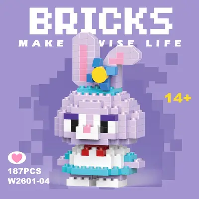 Micro Particle Building Blocks, Cartoon Figures, Children's Educational Toy and Pendant - 13