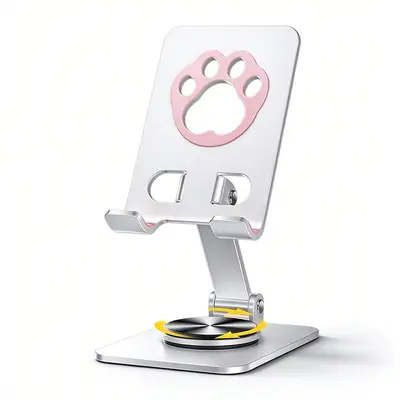 Cute cat paw phone stand, all-metal, rotating and foldable - 5