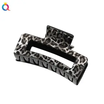 Qiyue Cross-border Printed Hair Clip Shark Clip Leopard Print Temperament Large Summer High-end Clip Hair Accessories Wholesale - 6