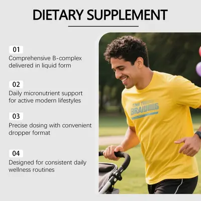 DOCTEAT Vitamin B Complex Supplement Drops for Adults - 4