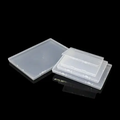 Dikdörtgen plastik kutu PP şeffaf kutu kare ambalaj plastik kutu flip-top büyük depolama düz kutu sınır ötesi 1.7cm
