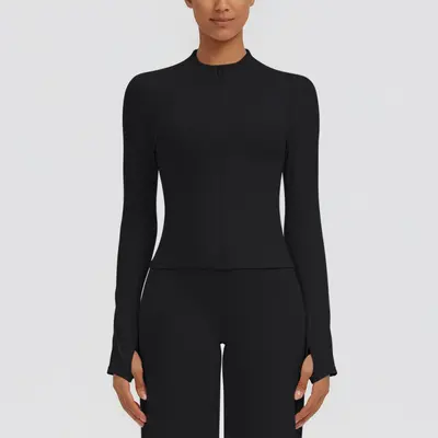 Women's Quick-Dry Thin Zip Yoga Jacket, Breathable - 10