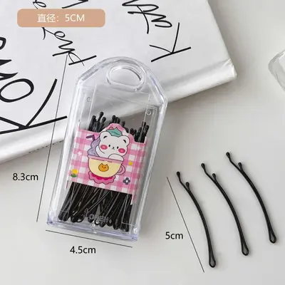 Elegant side clip new black hair clip, fringe clip, hair styling fixed hair clip, hair clip hair accessories, 40 pieces - 12