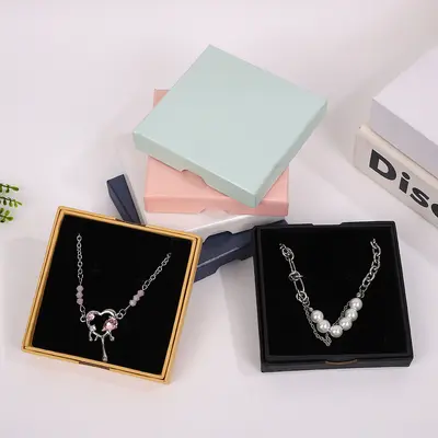 Cross-Border Exclusive Telescope Jewelry Box Custom Necklace Earring Ring Box Stock Luxury Jewelry Packaging Box Wholesale