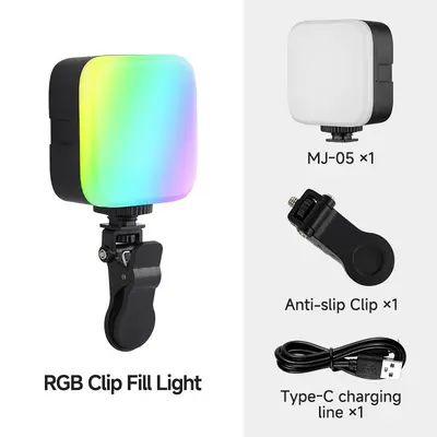 RGB Handy-Aufhelllicht tragbare Mini-Taschenlampee Outdoor-Foto-Video LED-Tofueleuchte Live-Stream Beauty-Light - 8