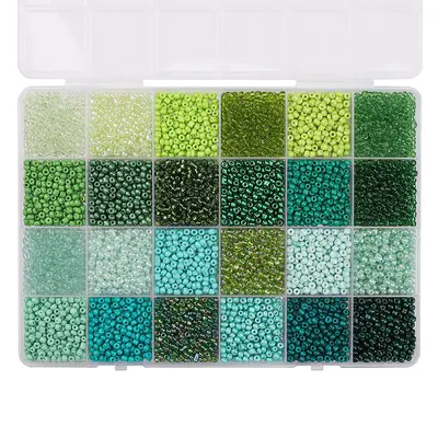 24-Compartment Bead Set with 3mm Beads, DIY Bracelet and Necklace Making Kit - 10